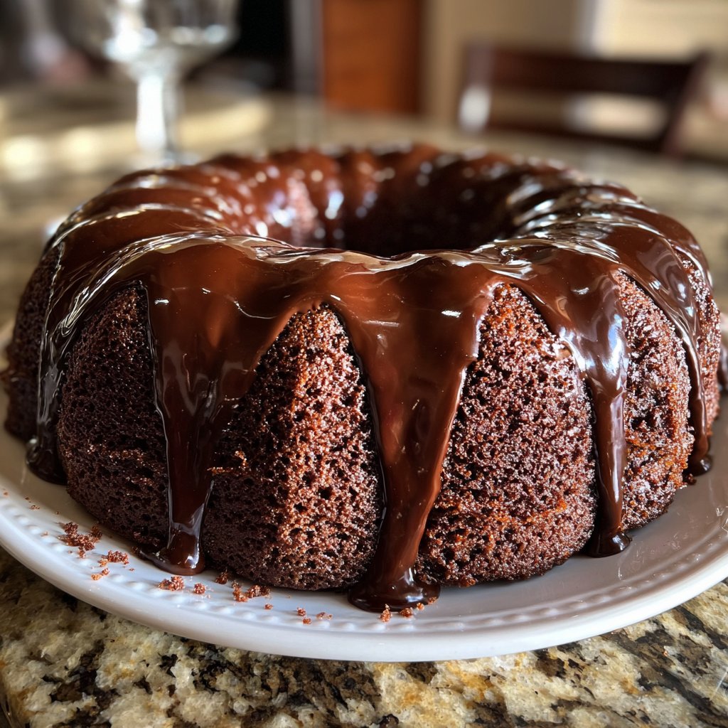 Moist Chocolate Cake With Rich Ganache