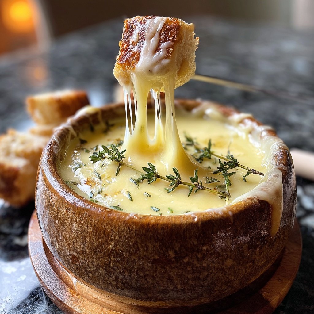 Fondue with Raclette and Thyme