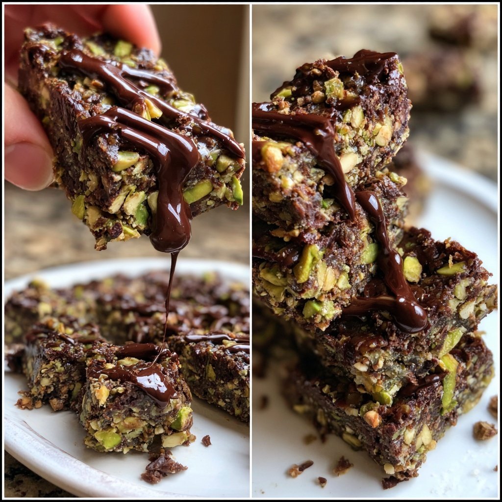 Chocolate Pistachio Snack Bars
