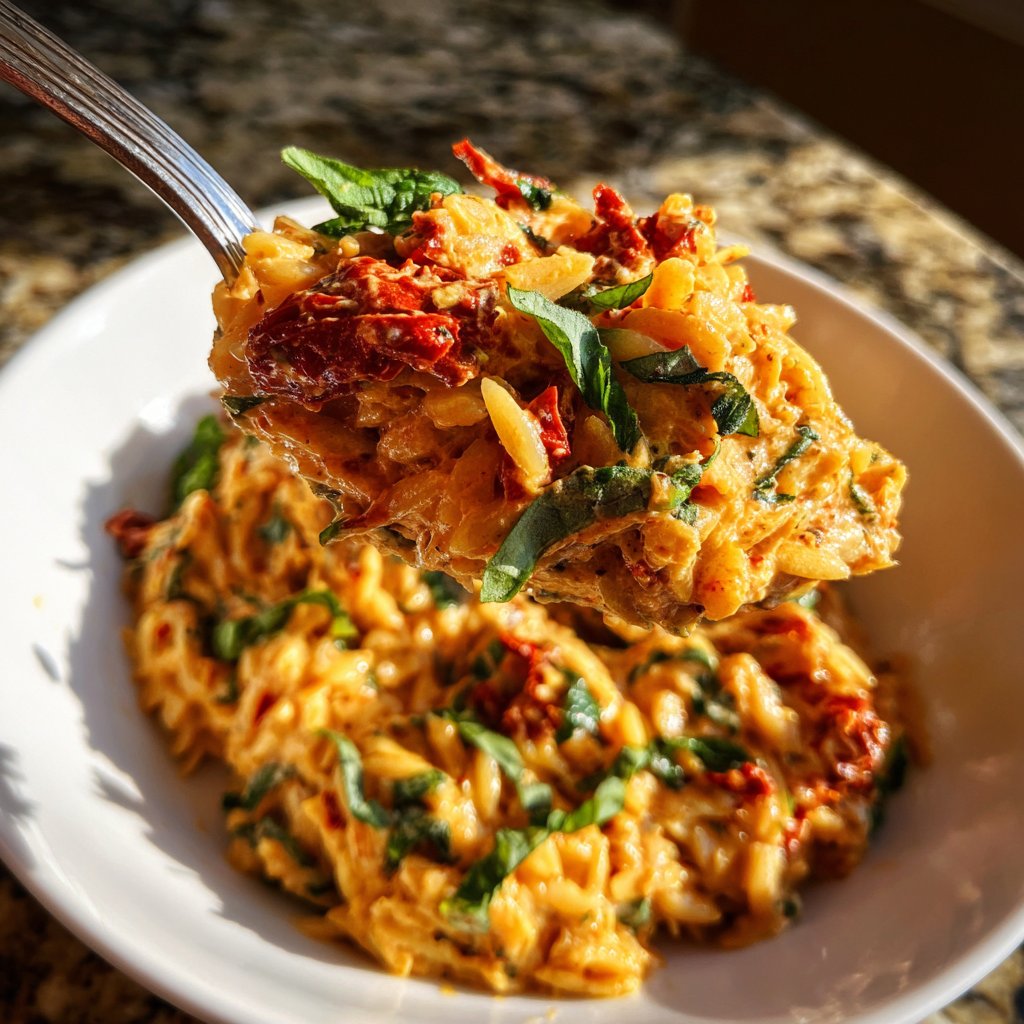 Creamy Sun-Dried Tomato Orzo