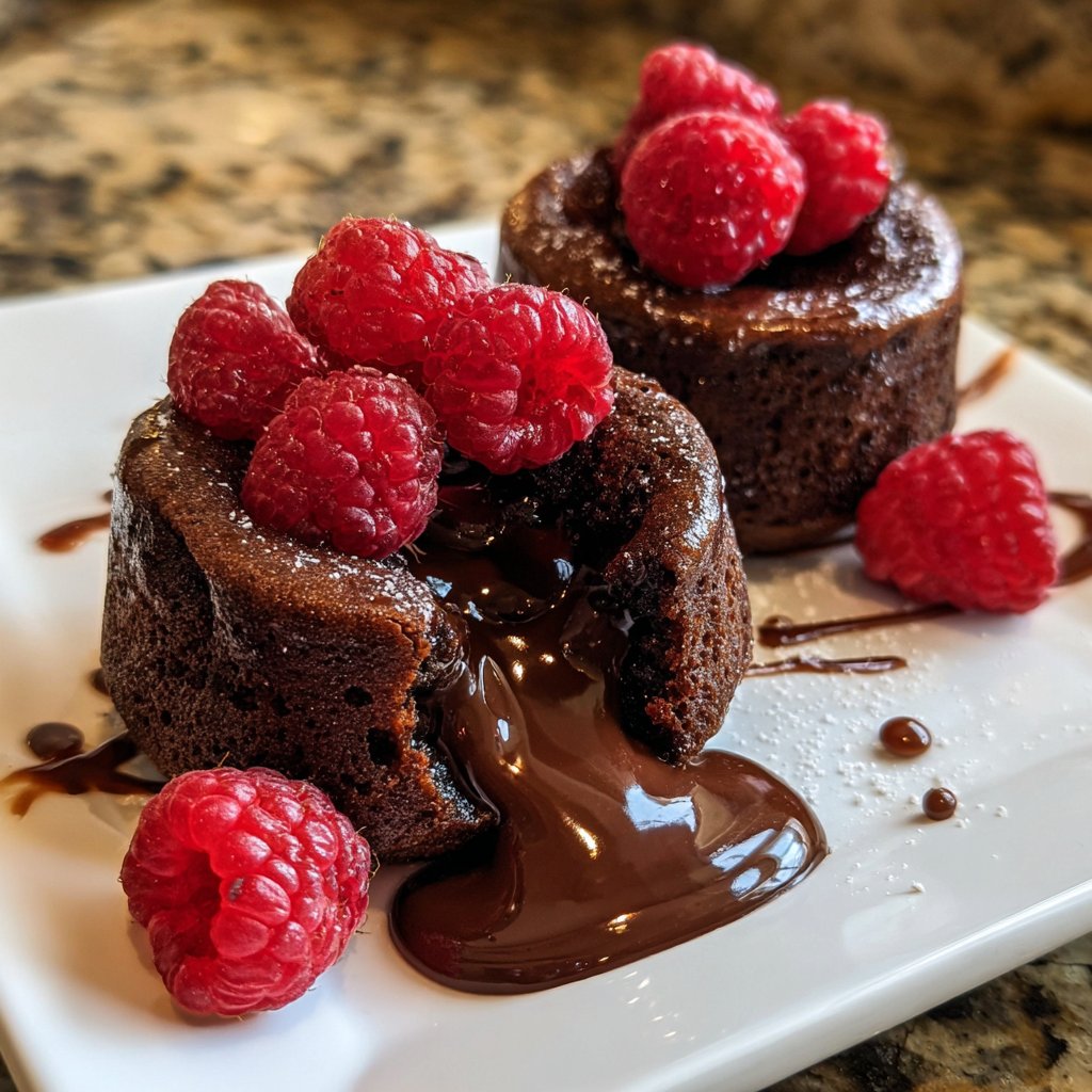 Chocolate Raspberry Lava Cakes