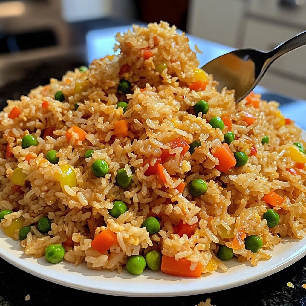 Simple Veggie Fried Rice Lunch