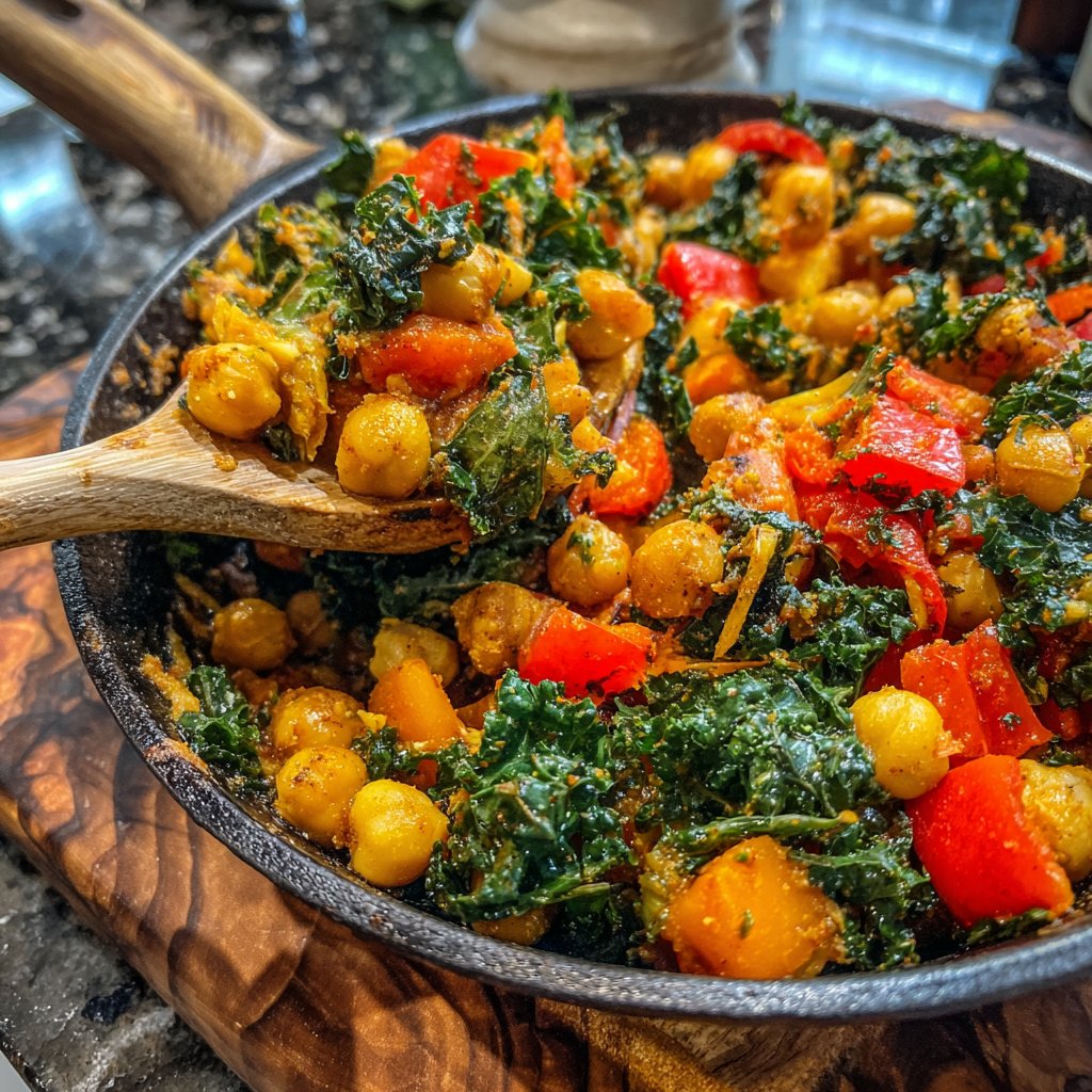 Baked Veggie Chickpea Skillet