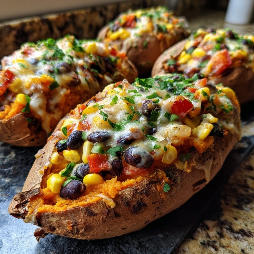Valentine Dinner Stuffed Sweet Potatoes
