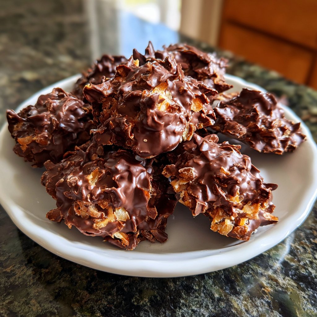 Chocolate Coconut Peanut Clusters
