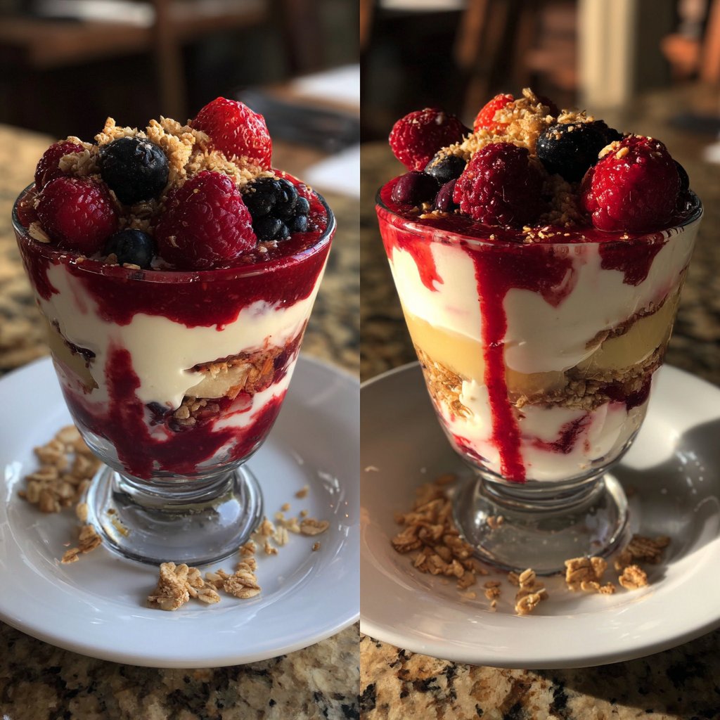 Valentines Breakfast Berry Yogurt Parfaits