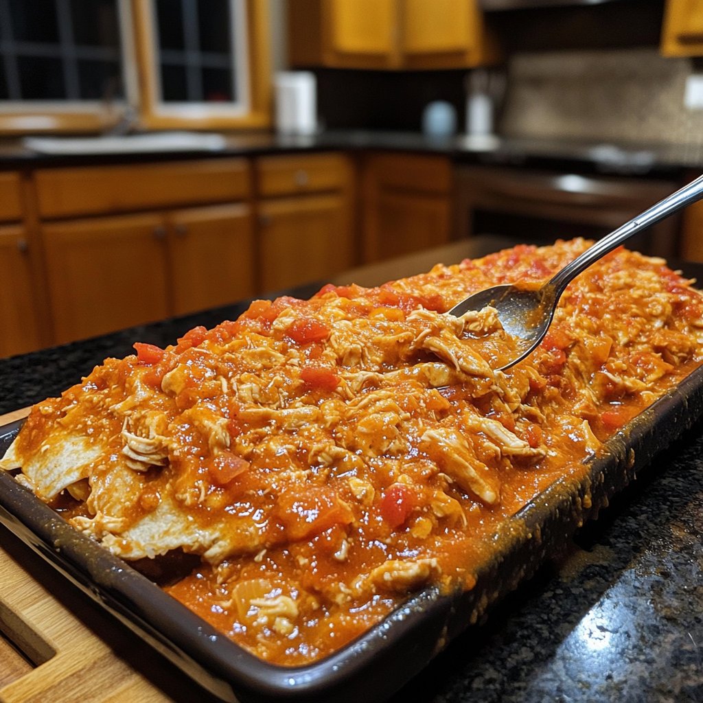 Family-Favorite Crockpot Chicken Enchilada Filling