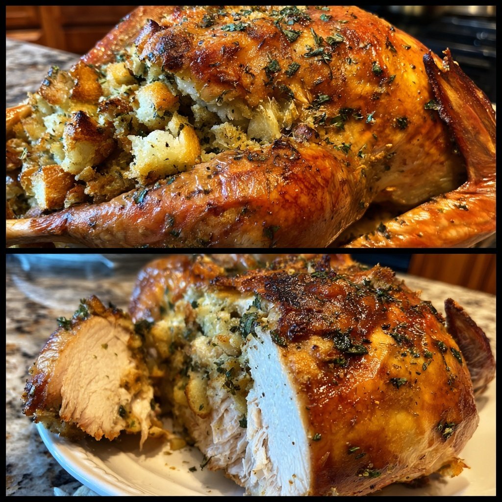 Seasonal & Festive Thanksgiving Herb Stuffed Turkey