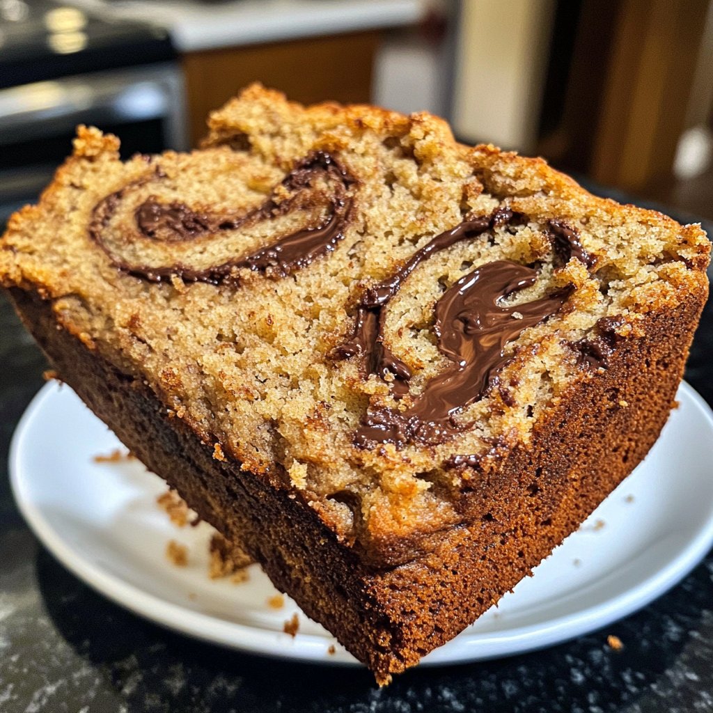 Banana Bread with Nutella Swirl Recipe