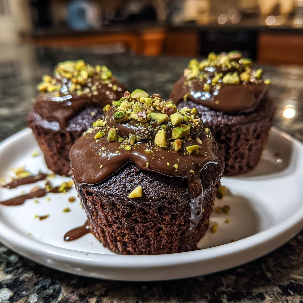 Chocolate Pistachio Cupcakes