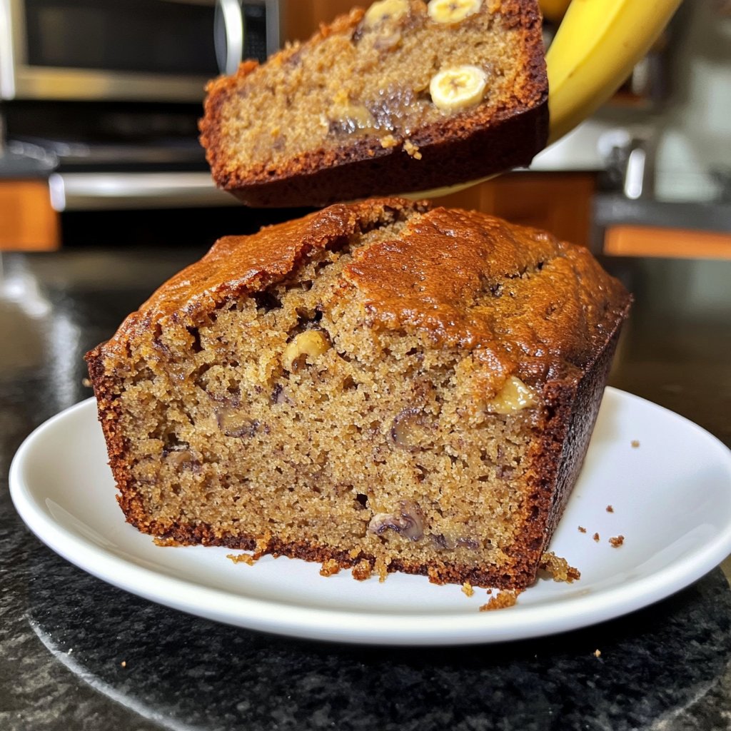 Moist Banana Bread with Ripe Bananas