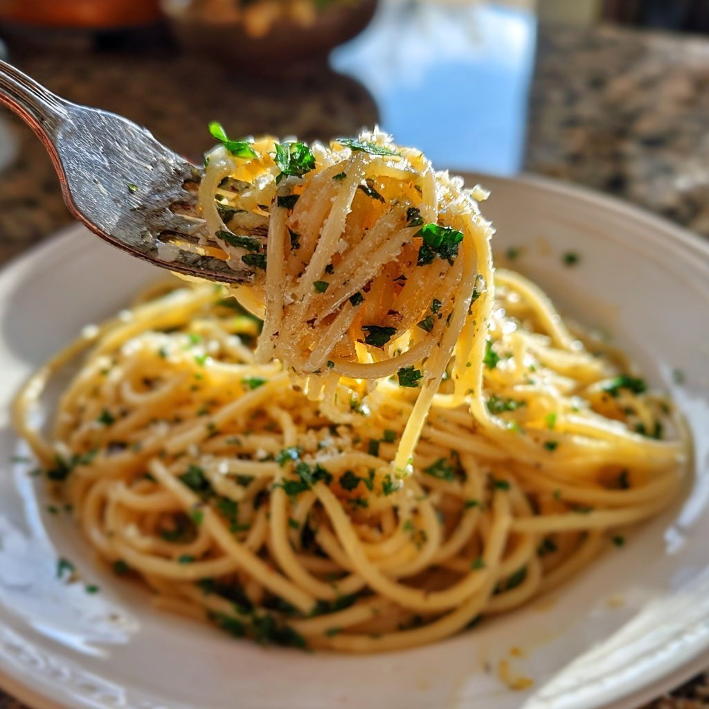 Quick Garlic Parmesan Pasta Dinner
