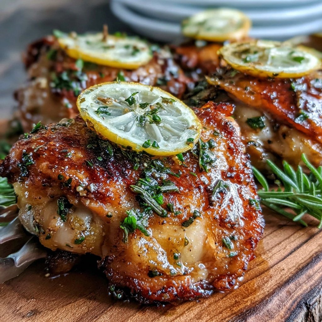 Healthy Lemon Pepper Chicken Thighs
